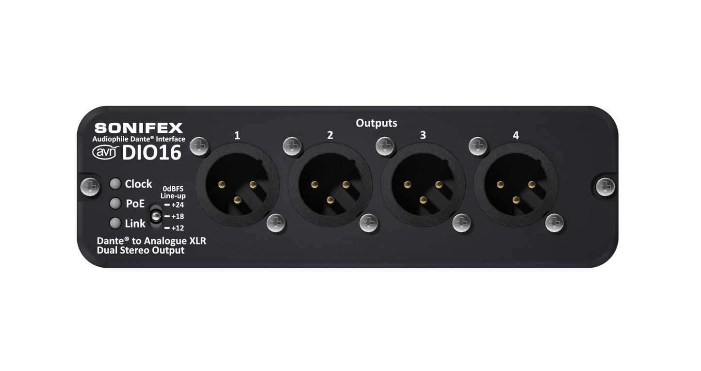 Sonifex AVN-DIO16 | Dante to 4 Analogue XLR Outputs