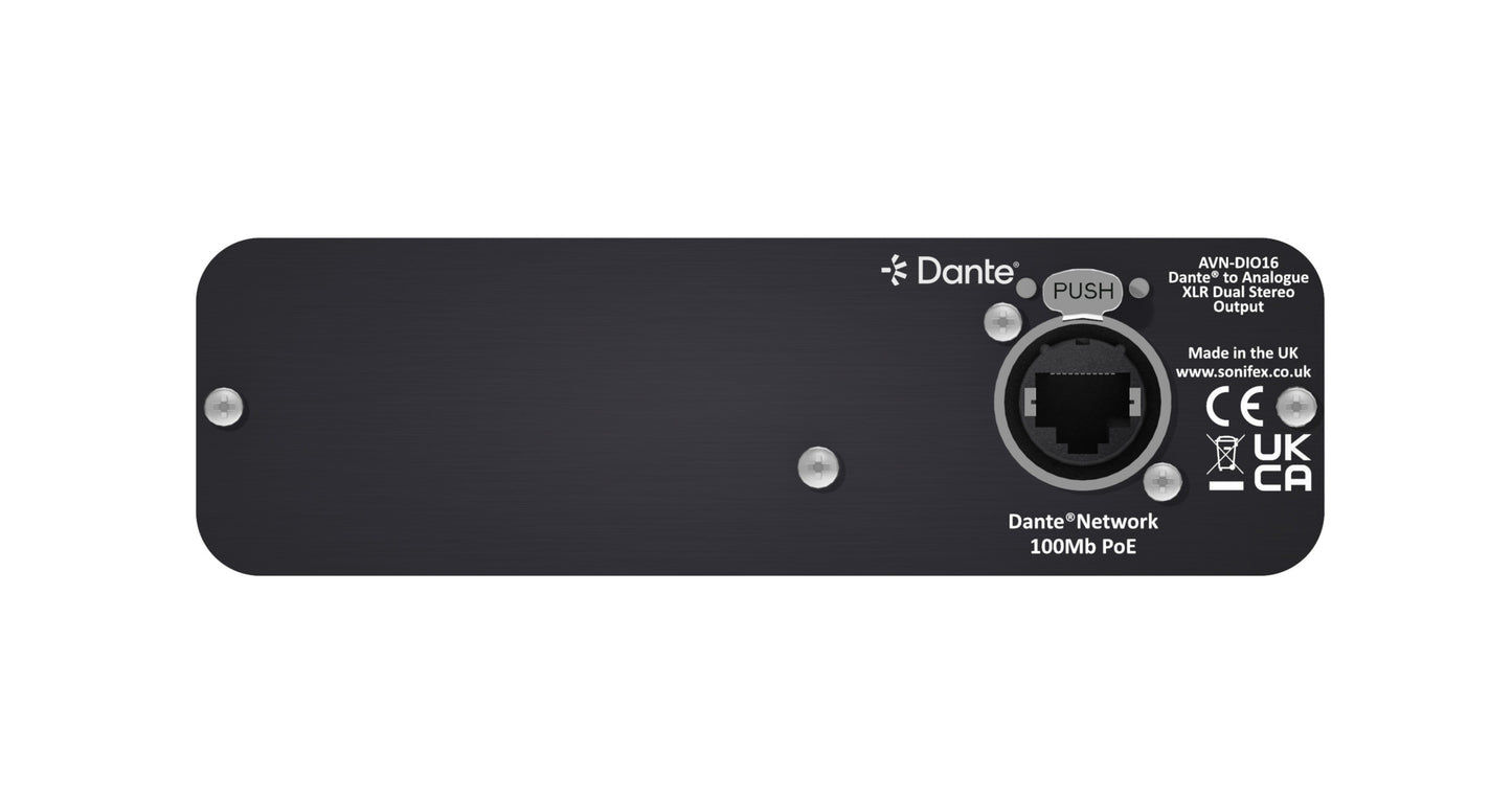Sonifex AVN-DIO16 | Dante to 4 Analogue XLR Outputs