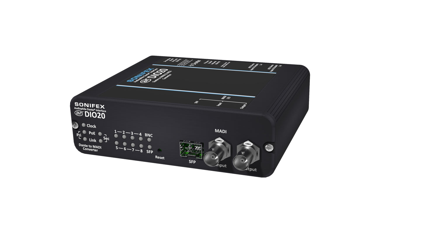 Sonifex AVN-DIO20 | Dante MADI AES3 64 Channel I/O Converter