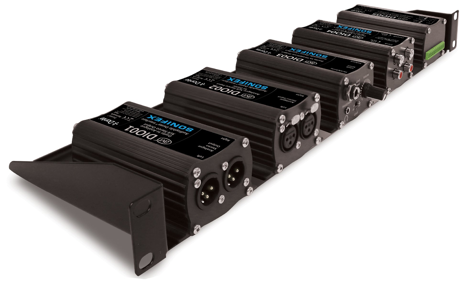 Sonifex AVN-DIORK | AVN-DIO 19" Rack Tray (5 x Small, 3 x Large)