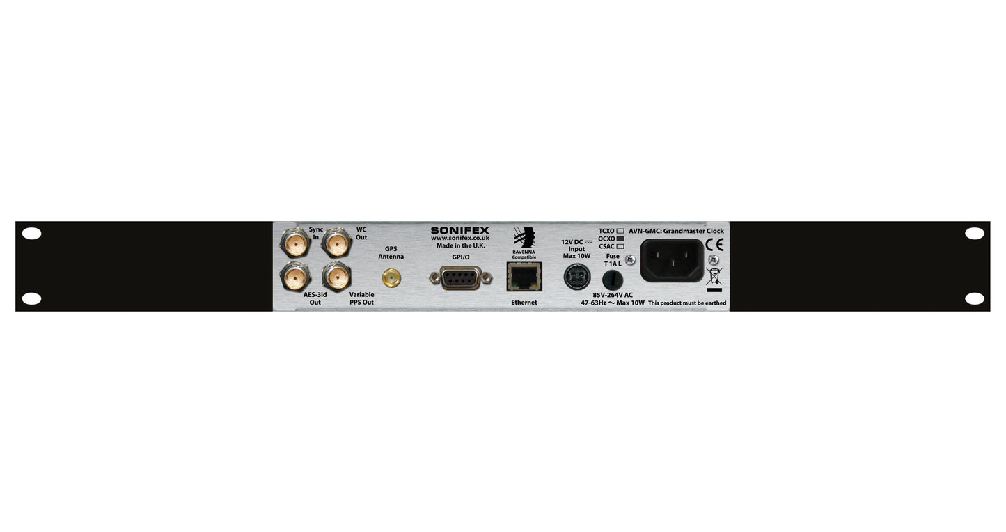 Sonifex AVN-GMCOS | IEEE1588 PTP Grandmaster Clock with GPS Receiver