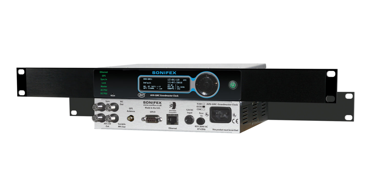Sonifex AVN-GMCS | IEEE1588 PTP Grandmaster Clock with GPS Receiver