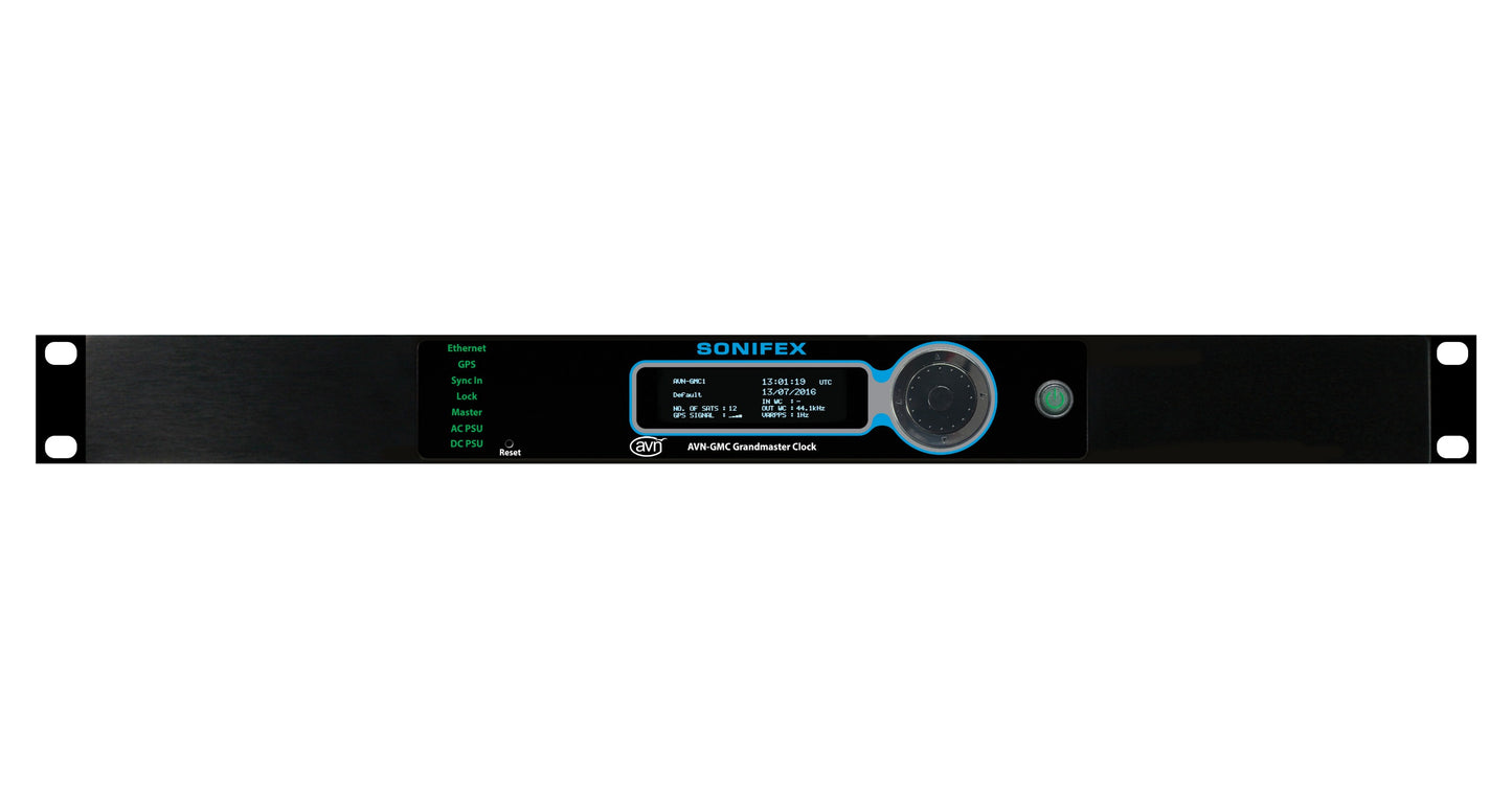 Sonifex AVN-GMCS | IEEE1588 PTP Grandmaster Clock with GPS Receiver