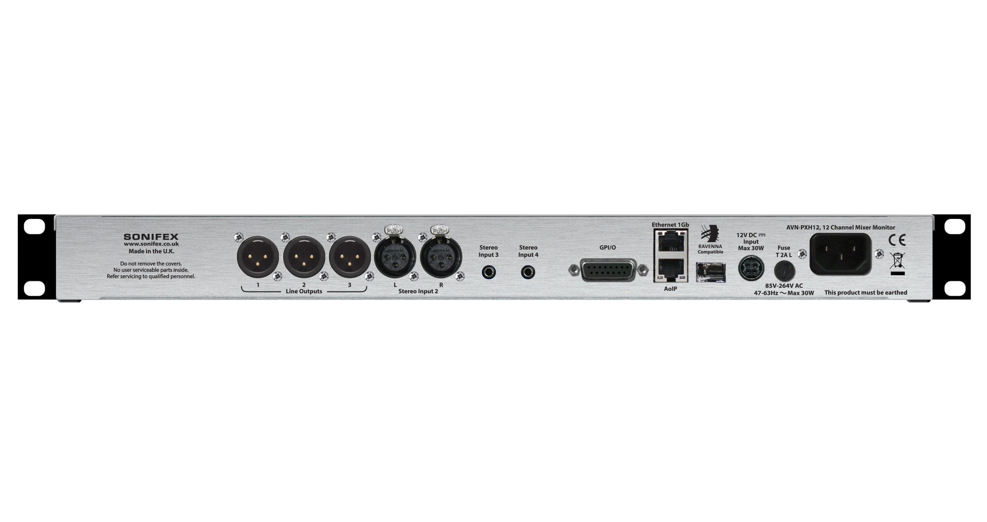 Sonifex AVN-PXH12 | 12 x 2 Channel Mix Monitor, AoIP Portal