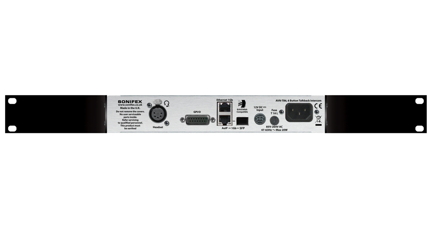 Sonifex AVN-TB6 | 6 Button Talkback Intercom