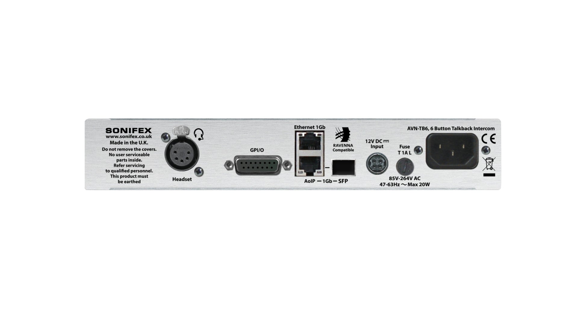 Sonifex AVN-TB6 | 6 Button Talkback Intercom