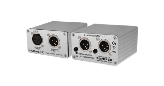 Sonifex CM-AESX3 | Single 3 Way AES/EBU Passive Splitter XLR Connectors
