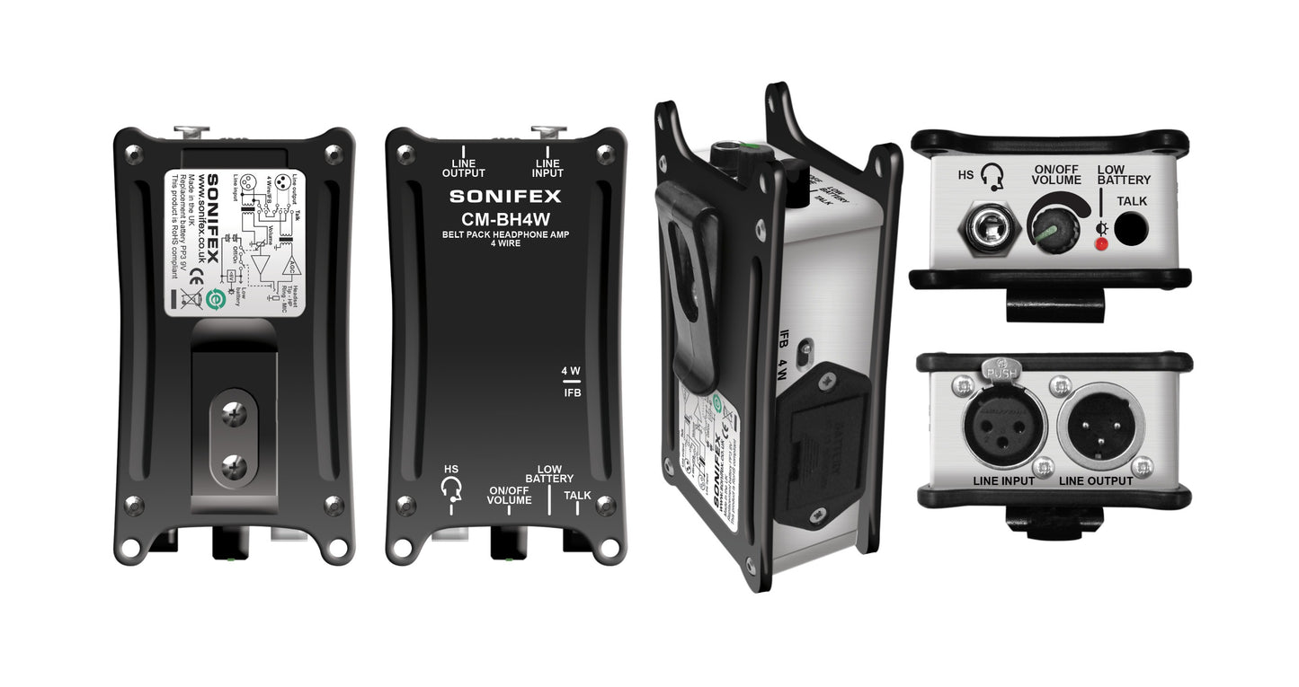 Sonifex CM-BH4W | Belt-Pack 4-Wire Headphone Amp