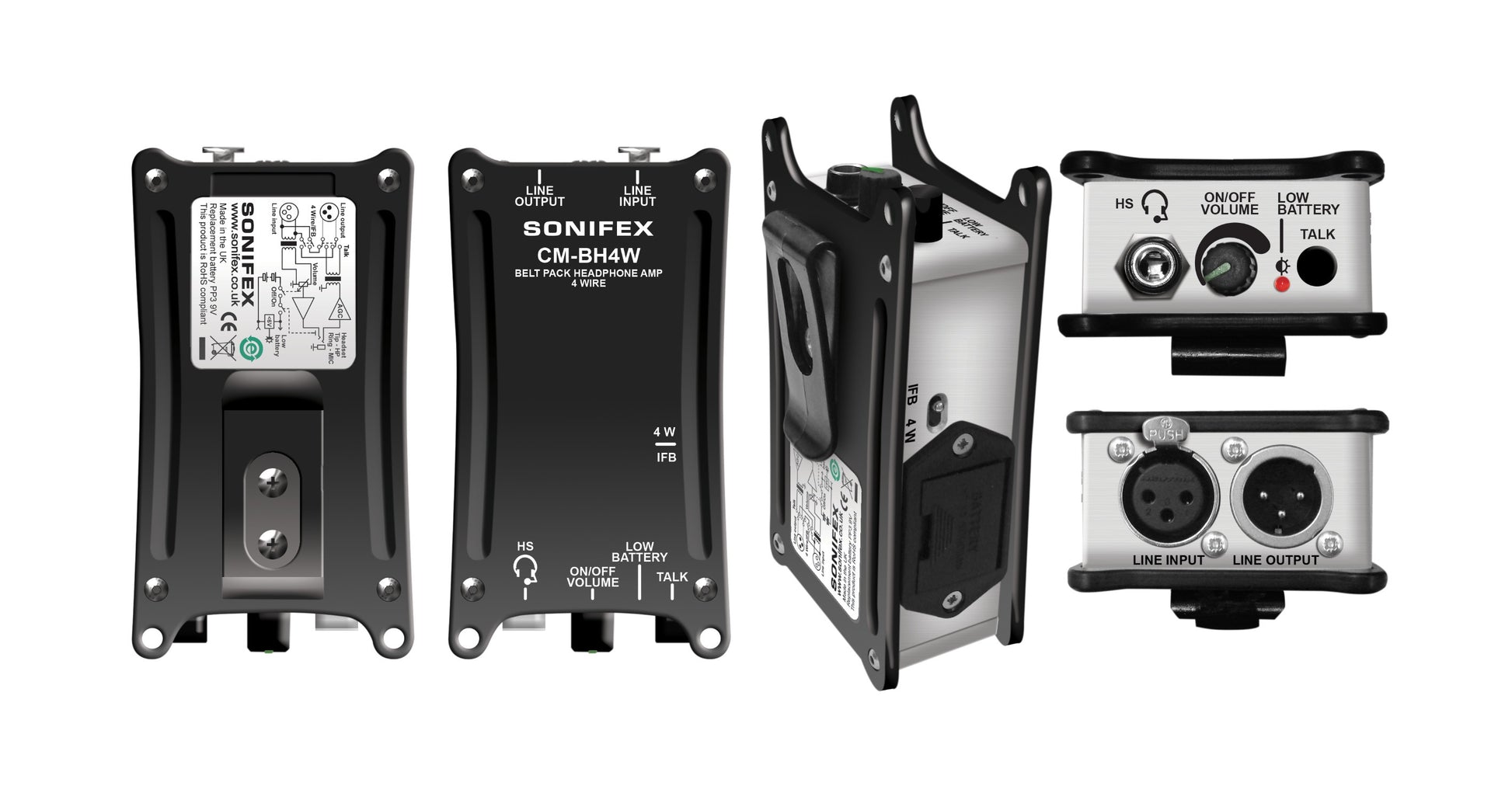 Sonifex CM-BH4W | Belt-Pack 4-Wire Headphone Amp