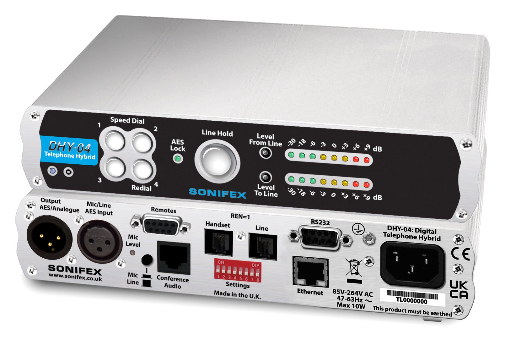 Sonifex DHY-04VT | Single Automatic Digital TBU, AES/EBU & Analogue I/O With Ethernet.