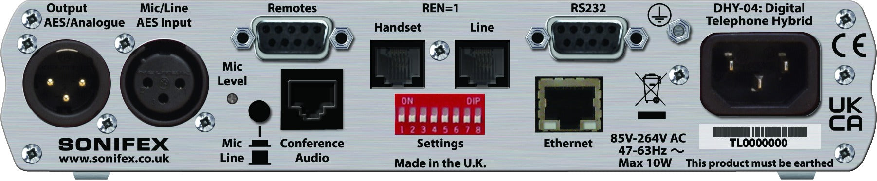 Sonifex DHY-04VT | Single Automatic Digital TBU, AES/EBU & Analogue I/O With Ethernet.