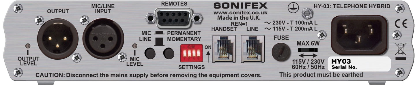 Sonifex HY-03 | Hybrids - HY-03 - Series (Analogue)
