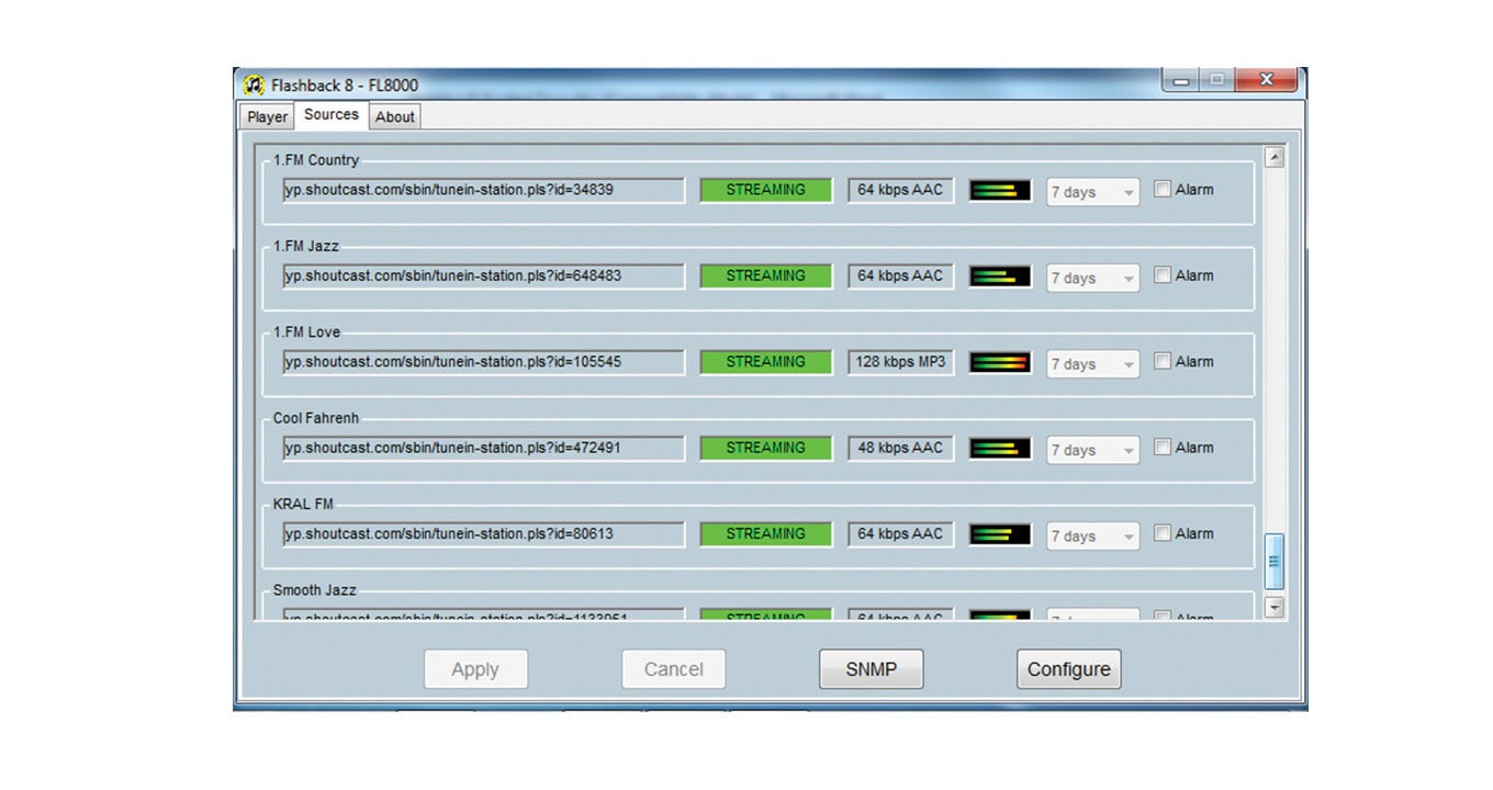 Sonifex PC-FLS8LT2 | Flashlog 8 Two Stereo Channel Logging Software