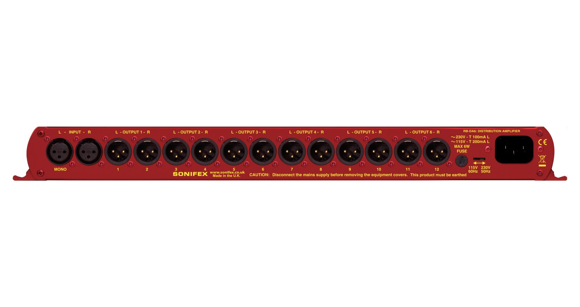 Sonifex RB-DA6 | 6 Way Stereo Distribution Amplifier