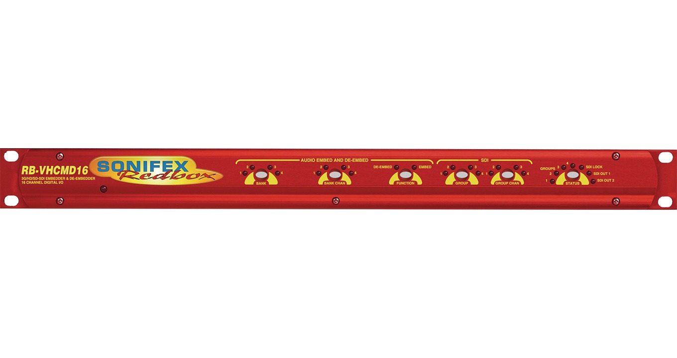 Sonifex RB-VHCMD16 | 3G/HD/SD-SDI Embedder & De-Embedder, 16 Channel Digital I/O