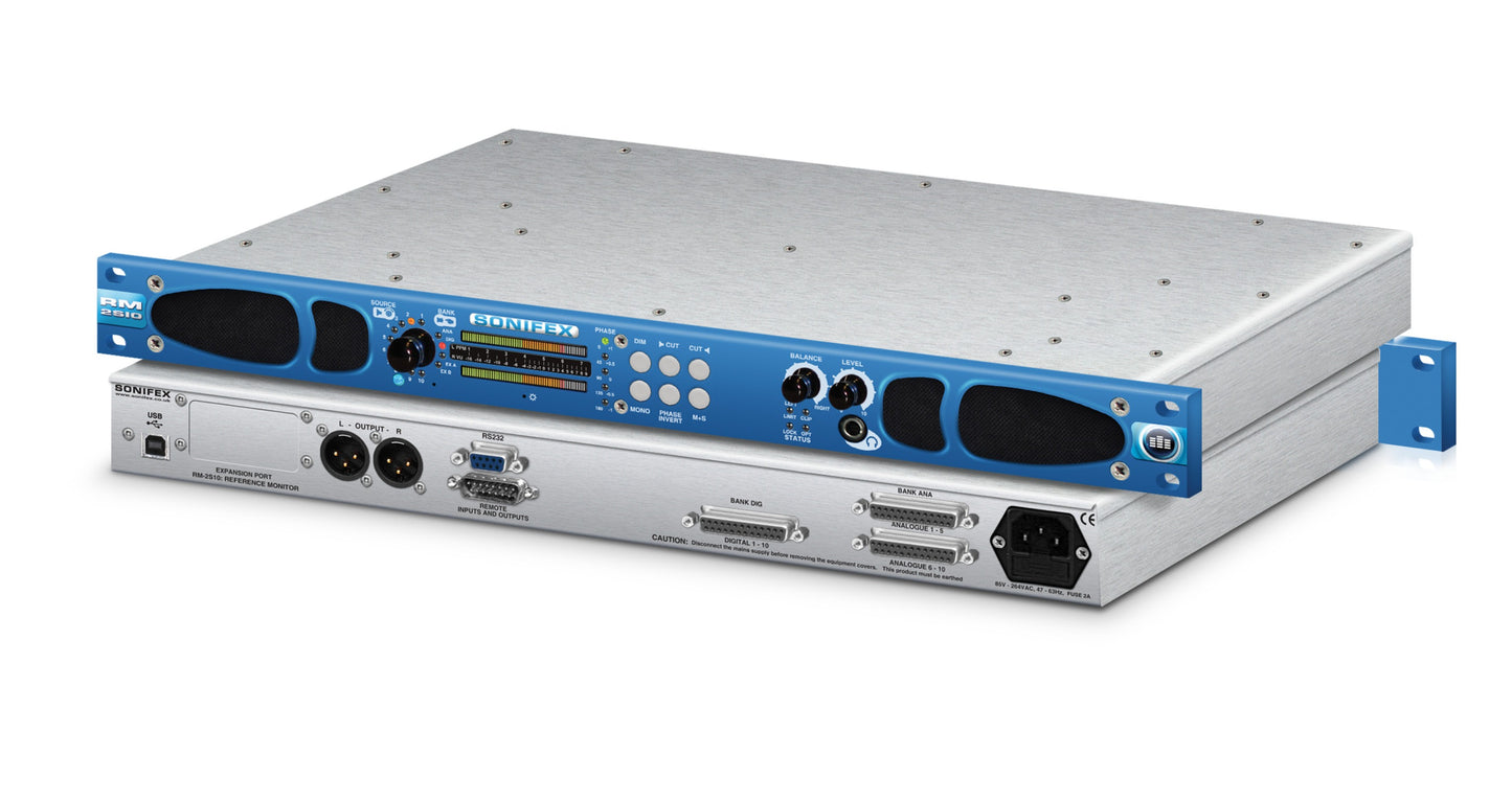 Sonifex RM-2S10 | Reference Monitor, 2 LED Meters & 10 Stereo Channel Inputs