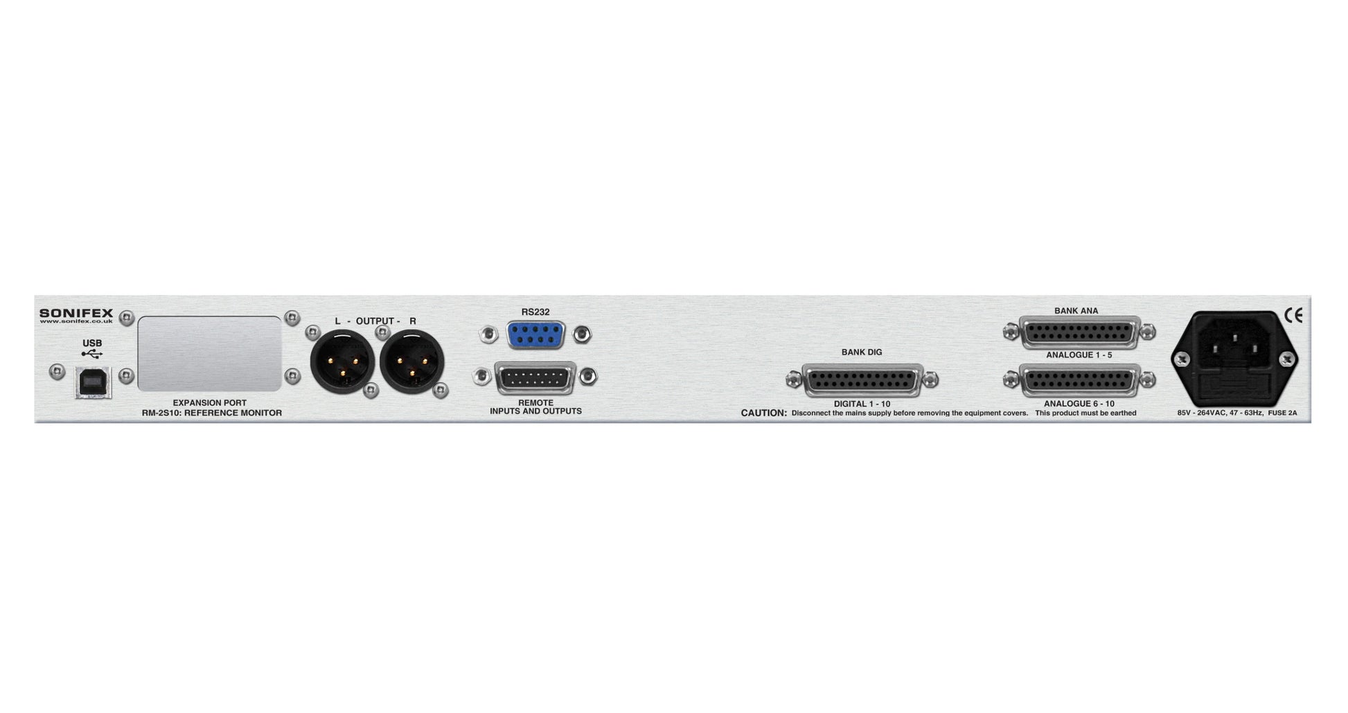 Sonifex RM-2S10 | Reference Monitor, 2 LED Meters & 10 Stereo Channel Inputs