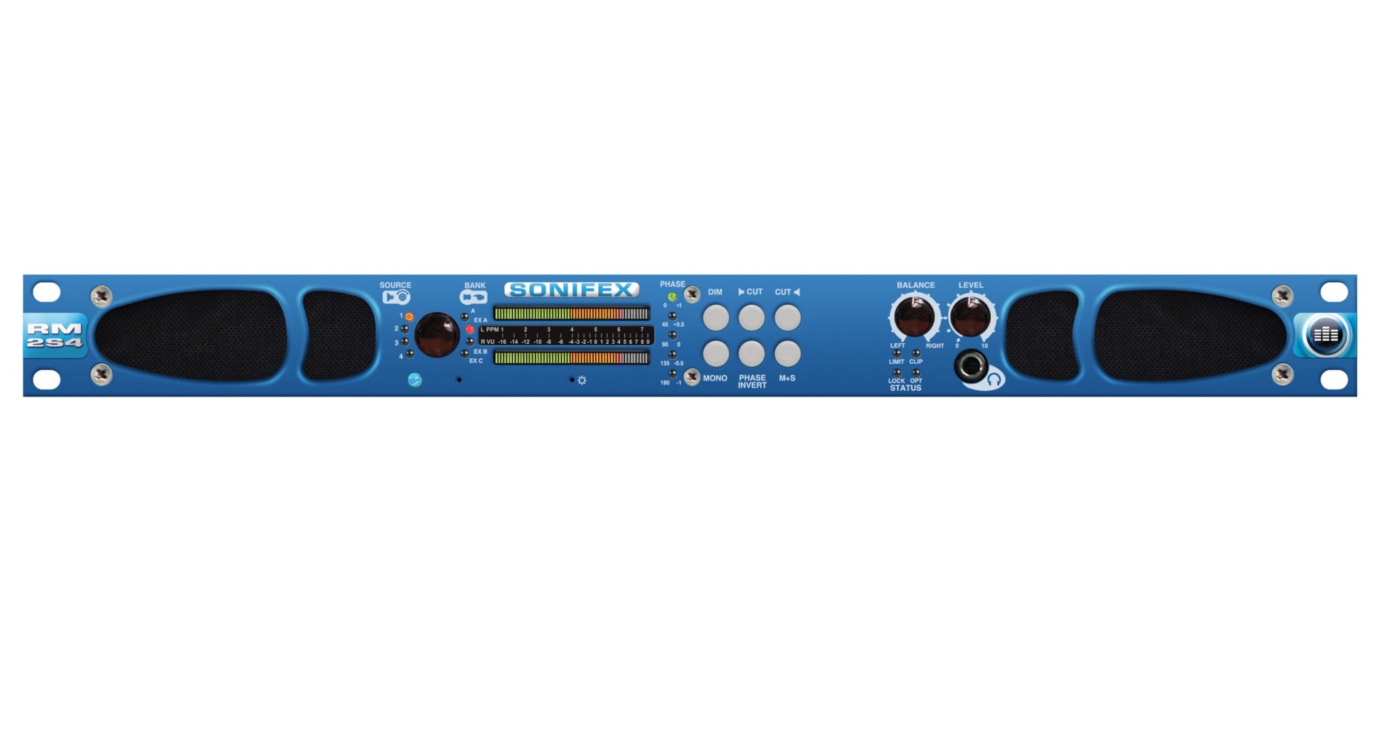Sonifex RM-2S4 | Reference Monitor, 2 LED Meters & 4 Stereo Channel Inputs