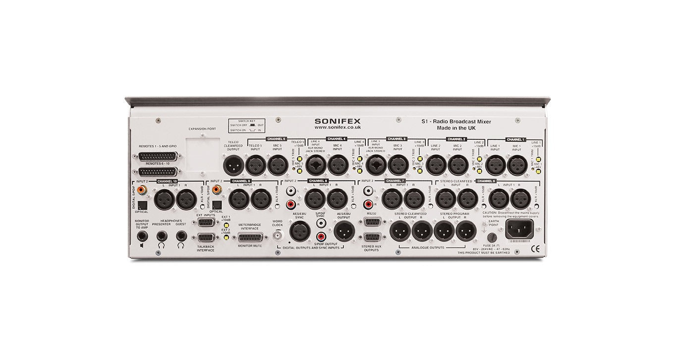Sonifex S1 | Radio Broadcast Mixer, 10 Channel Analogue\Digital