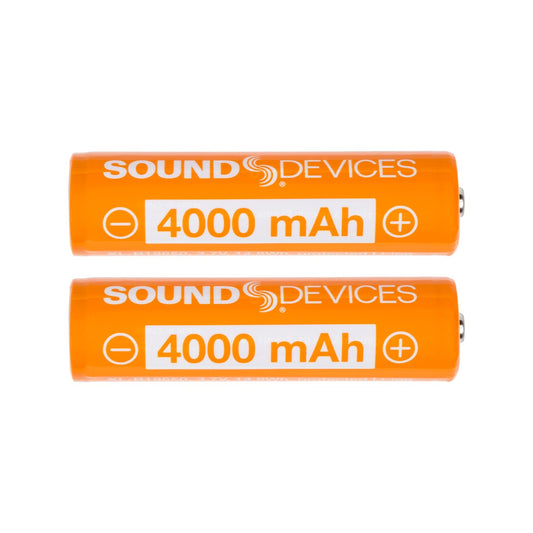 Sound Devices XL-B18650 | 2 x Rechargeable 3.7v 18650 Li-Ion batteries for A20-HH, included with A20-HH