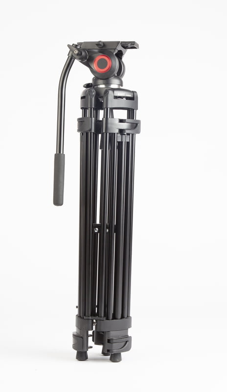 SWIT TOWER100 | Aluminum Camera Tripod KIT, with SWIT TH100A Fluid Video Head, Mid-level Spreader, 10kg Payload, Soft Bag