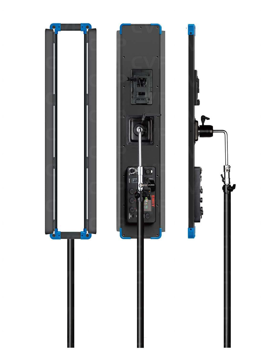 SWIT VANGO-100LH | 8:1 RGBW Panel Light especial for low ceiling or small studio, 2.1cm ultra slim, without Bag and Gooseneck, Natural-Soft 100W SMD-LED, V-Mount&DMX&APP.