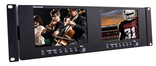 Marshall Dual 7" Rackmount Monitor with HDMI, and 3G-SDI Inputs