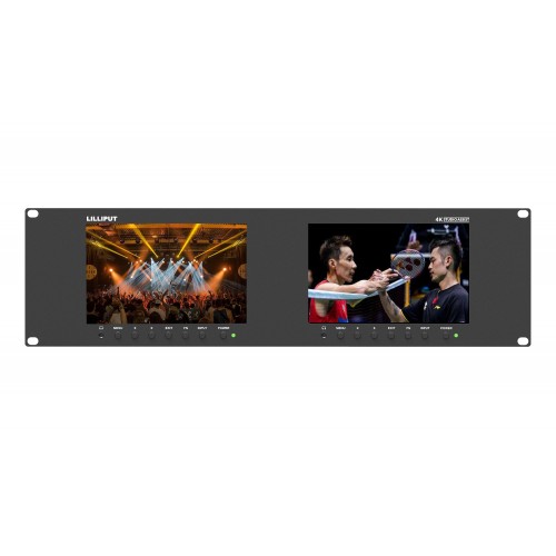 Lilliput RM-7029/S - 2×7” HDMI 2.0 & 3G-SDI Rack Mount Monitor